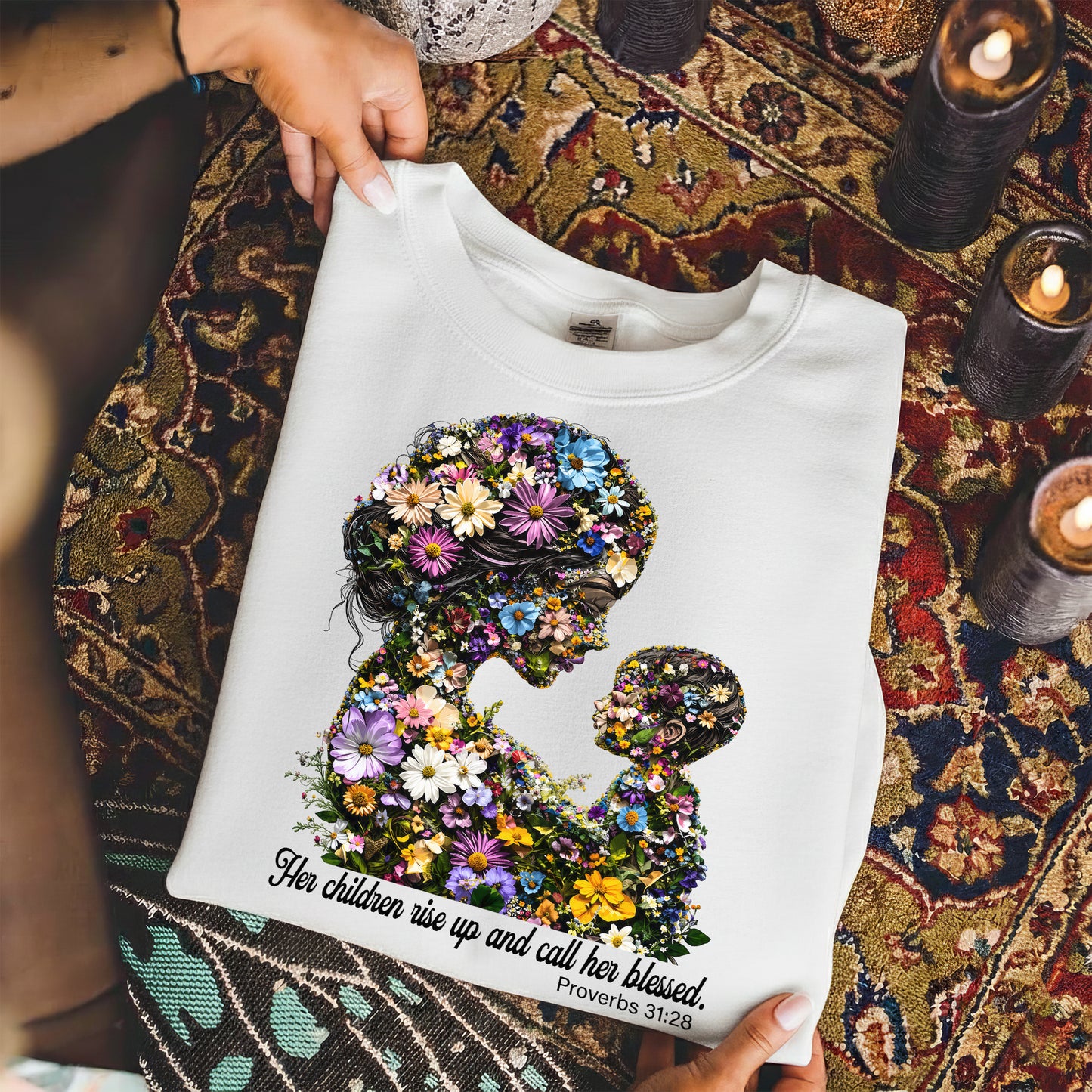 Floral Motherhood - Proverbs 31:28 – Unisex Tshirt / Hoodie / Sweatshirt