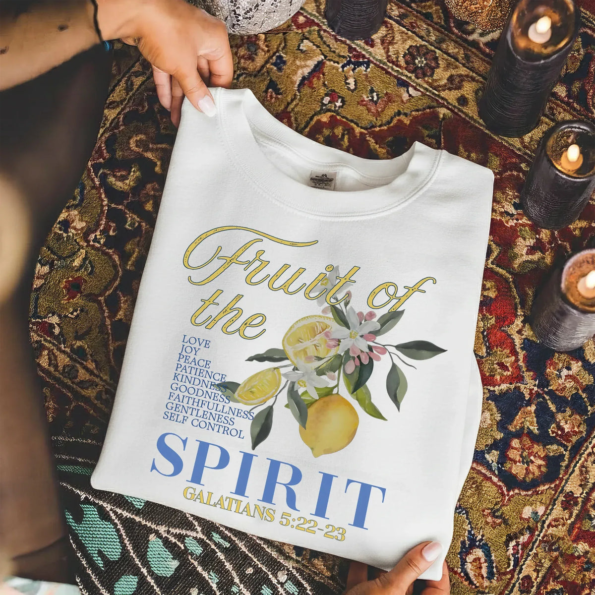 Fruit of the Spirit Citrus Floral Design – Faith Floral – Unisex Tshirt / Hoodie / Sweatshirt - Faith Guided Life