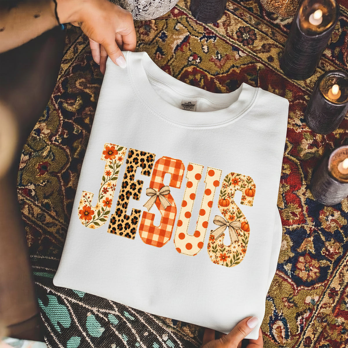 Jesus Fall Floral Leopard - Unisex Tshirt / Hoodie / Sweatshirt