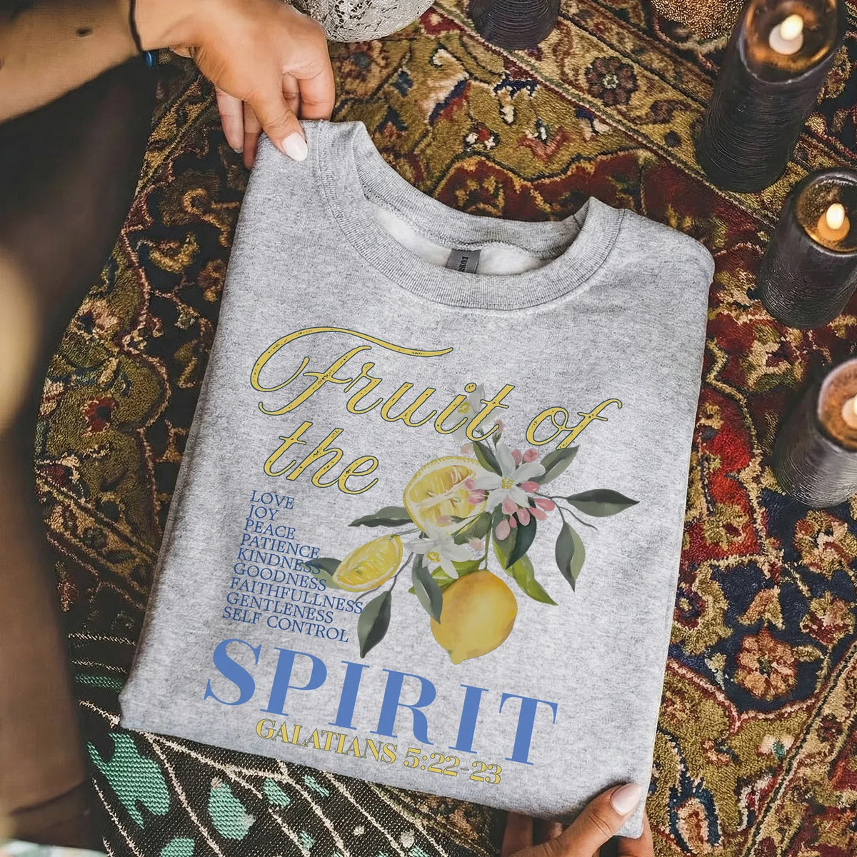 Fruit of the Spirit Citrus Floral Design – Faith Floral – Unisex Tshirt / Hoodie / Sweatshirt - Faith Guided Life