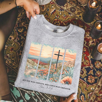 John 3:16 Christian Desert Landscape – He is Risen – Unisex Tshirt / Hoodie / Sweatshirt