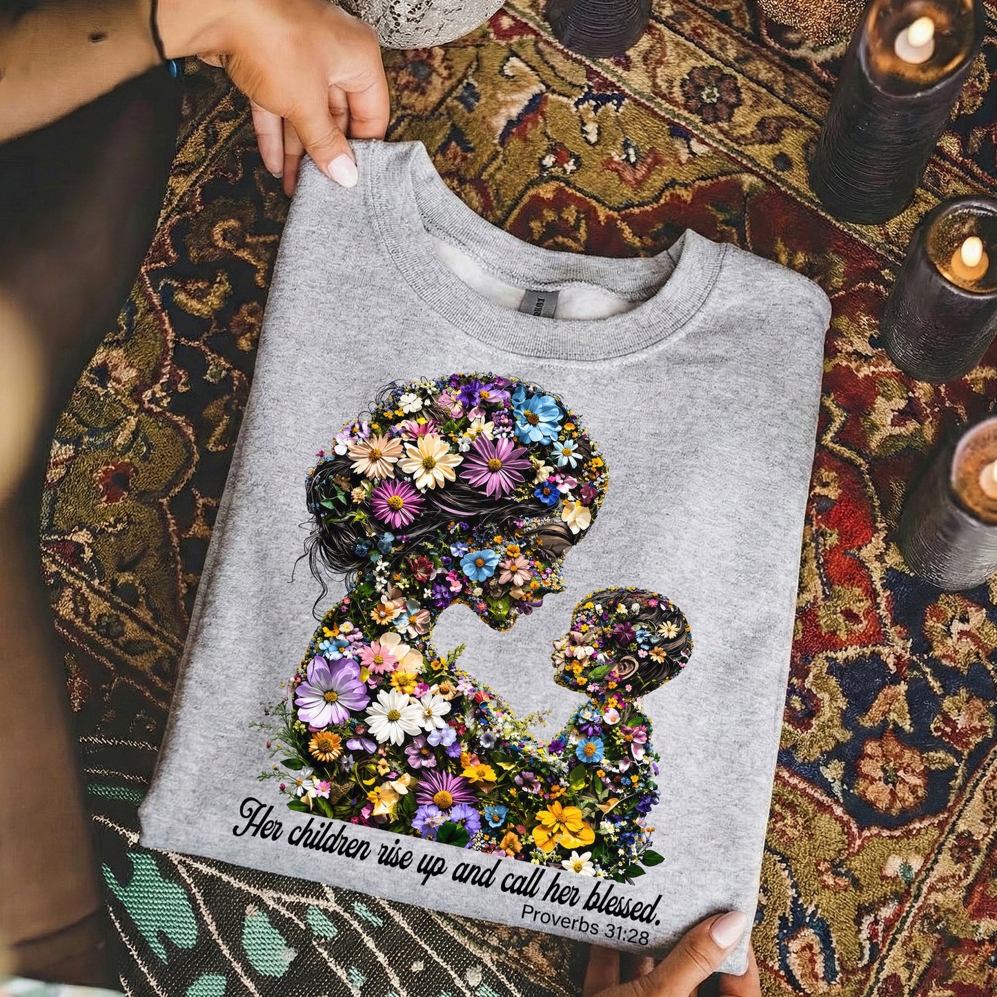 Floral Motherhood - Proverbs 31:28 – Unisex Tshirt / Hoodie / Sweatshirt