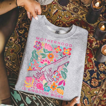 Kingdom Work" - Floral Hand and Flower Design – Unisex Tshirt / Hoodie / Sweatshirt