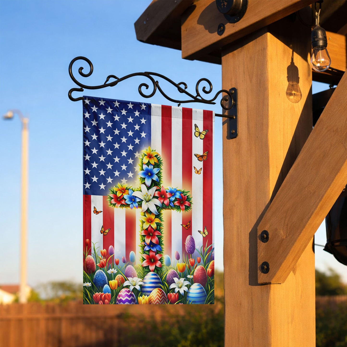 Easter Cross Flag – Celebrating Resurrection and Freedom