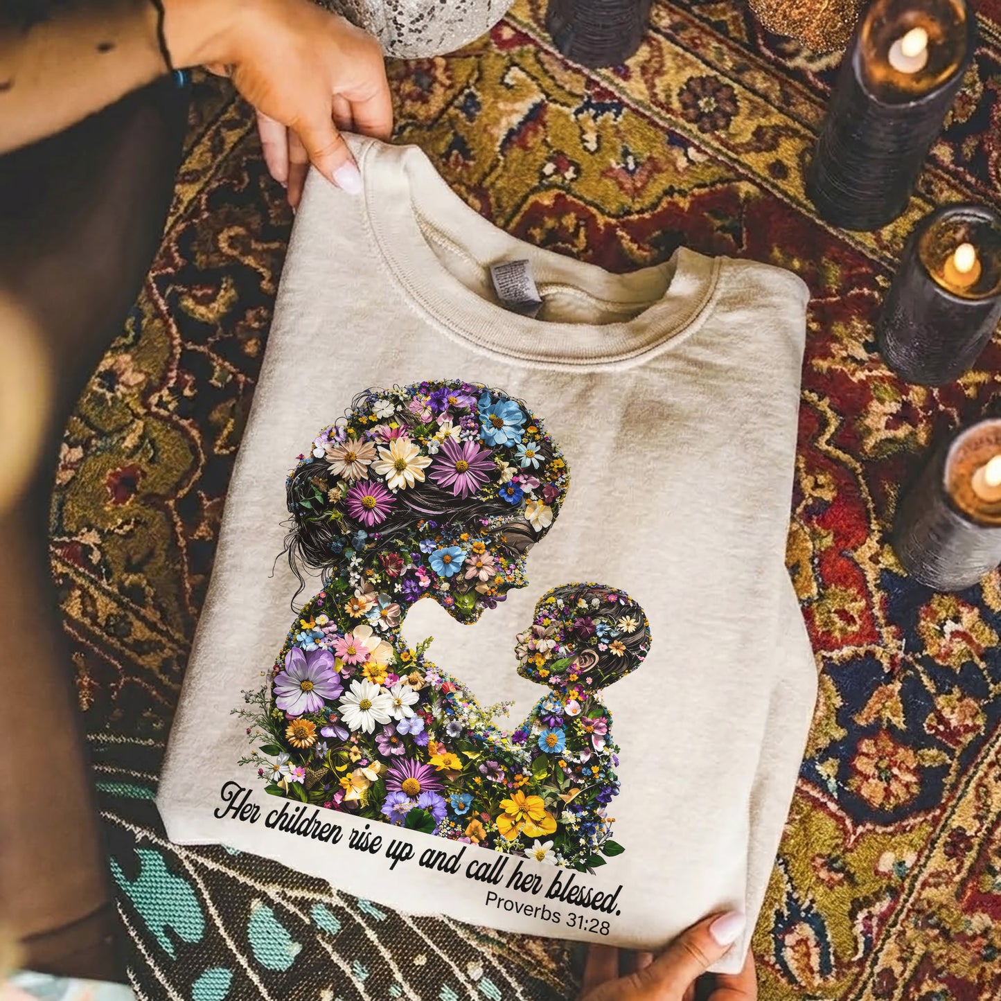 Floral Motherhood - Proverbs 31:28 – Unisex Tshirt / Hoodie / Sweatshirt