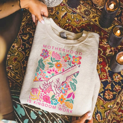 Kingdom Work" - Floral Hand and Flower Design – Unisex Tshirt / Hoodie / Sweatshirt