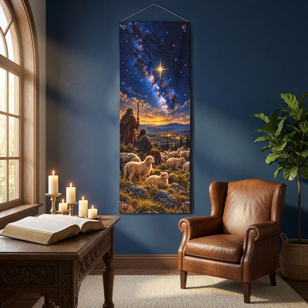 Star of Bethlehem Nativity Christmas Banner Set – Christian Holiday Decor