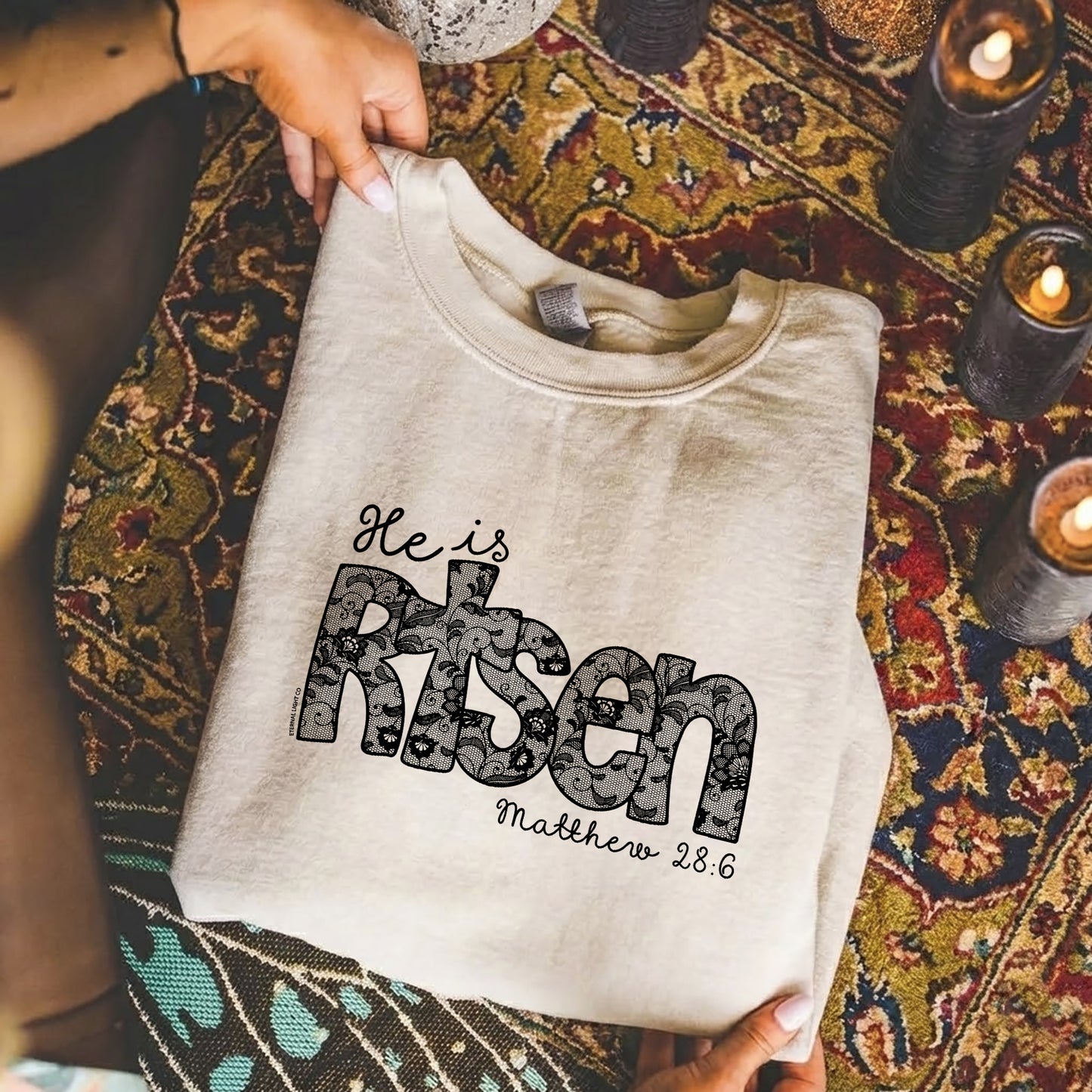 Christian Easter Matthew 28:6 – He is Risen – Unisex Tshirt / Hoodie / Sweatshirt