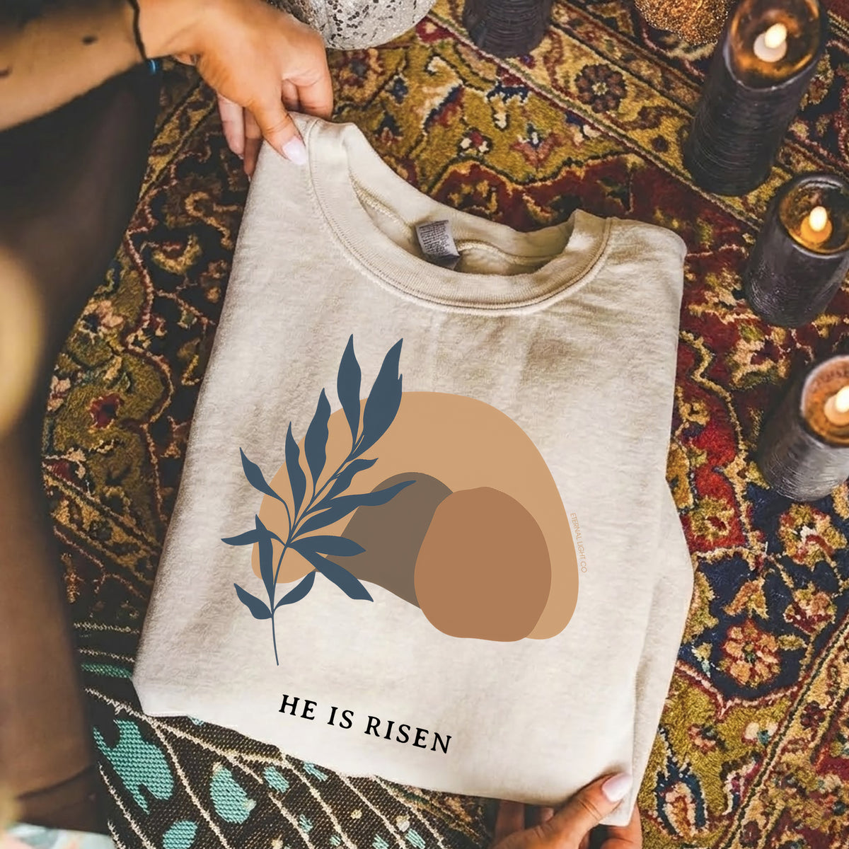 Minimalist Easter Resurrection – He is Risen – Unisex Tshirt / Hoodie / Sweatshirt