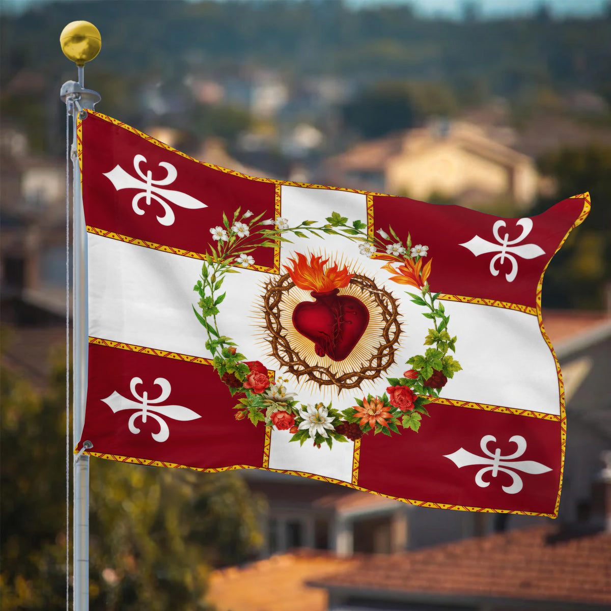 Sacred Heart of Jesus - House Flag/Garden Flag
