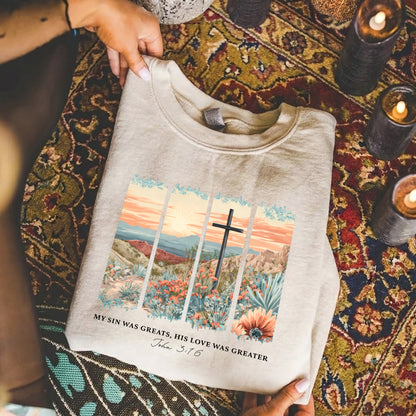 John 3:16 Christian Desert Landscape – He is Risen – Unisex Tshirt / Hoodie / Sweatshirt