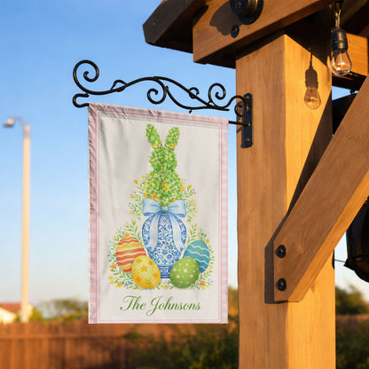 Personalized Easter Bunny & Egg Garden Flag – Celebrate Spring with Joy