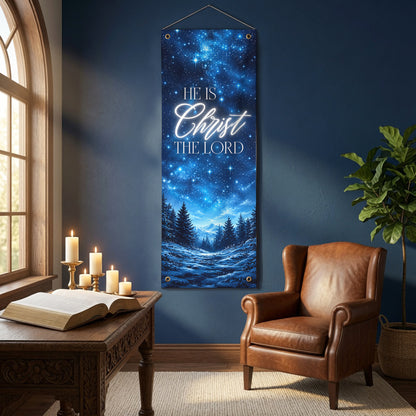Starry Night Nativity Christmas Banner Set – Christian Holiday Hanging Decor