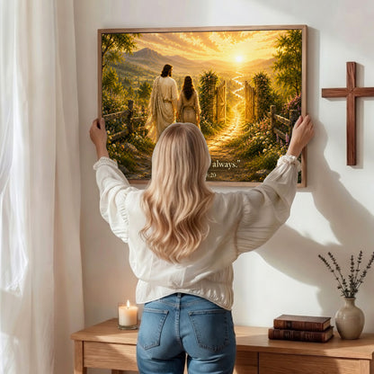 I Am With You Always Matthew 28:20 Christian Wall Art Poster/Canvas