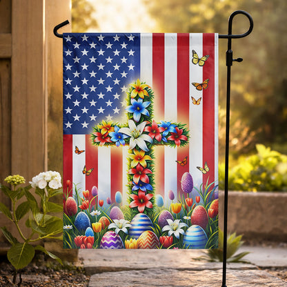 Easter Cross Flag – Celebrating Resurrection and Freedom