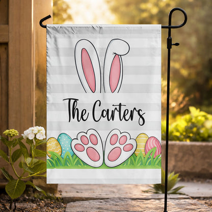 Personalized Easter Bunny with Eggs Flag