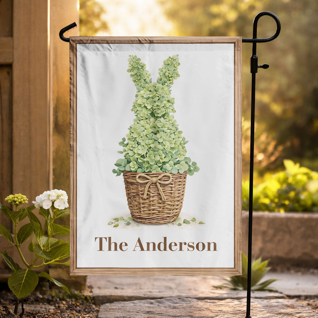 Personalized Easter Garden Flag – Custom Family Name Christian Spring Outdoor Decor