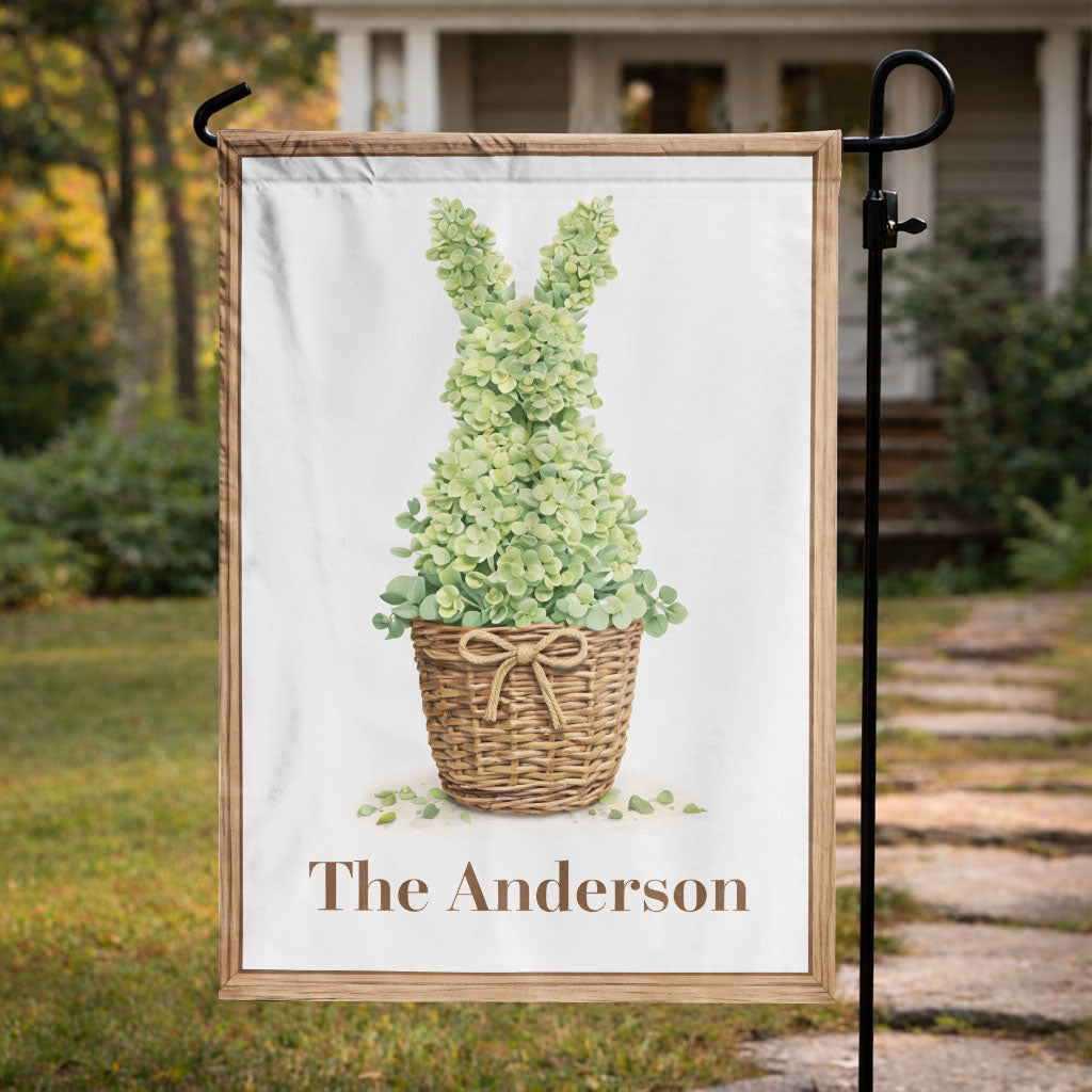 Personalized Easter Garden Flag – Custom Family Name Christian Spring Outdoor Decor