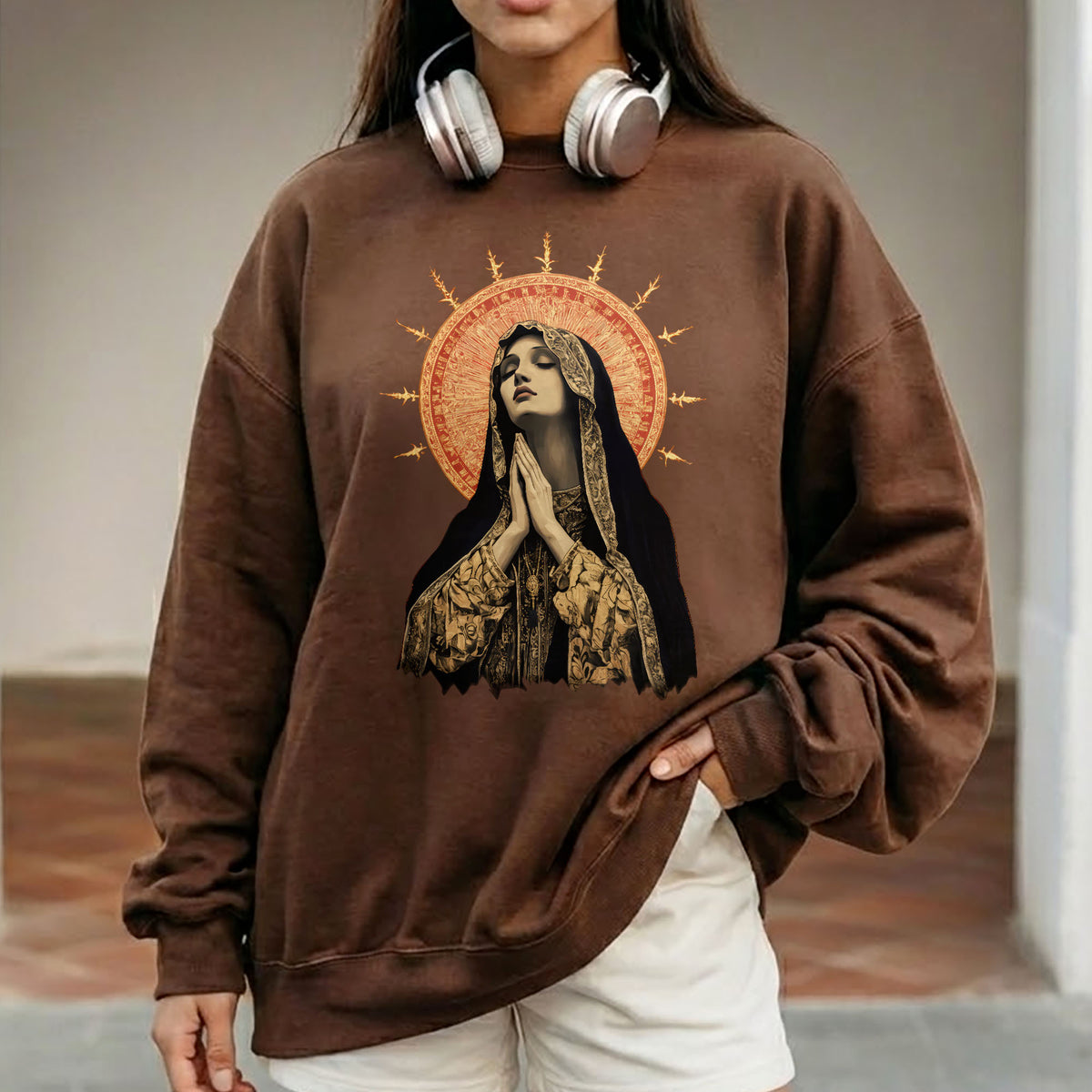Blessed Virgin Mary Devotional Art – Unisex Tshirt / Hoodie / Sweatshirt