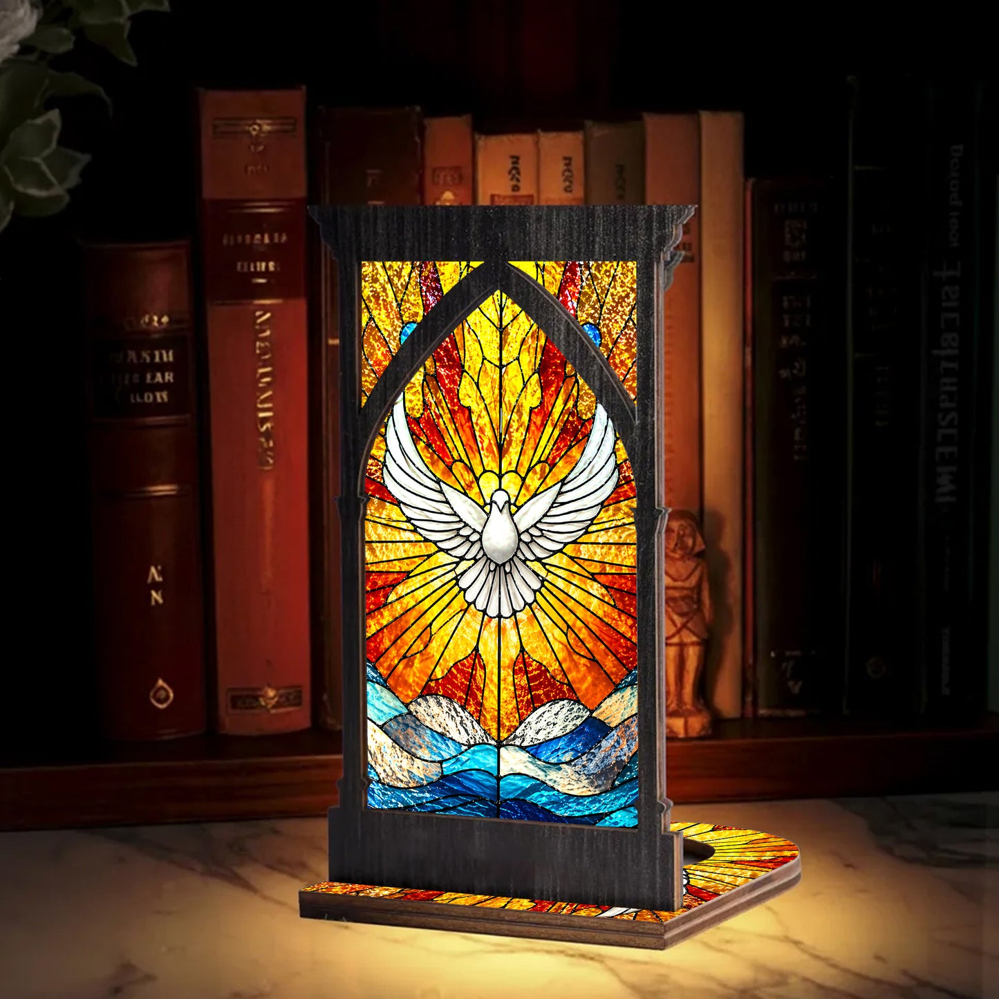 Holy Spirit Suncatcher Candle Holder - Perfect for Prayer Corner, Gift, or Home Decor