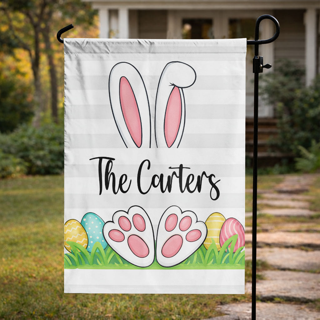 Personalized Easter Bunny with Eggs Flag
