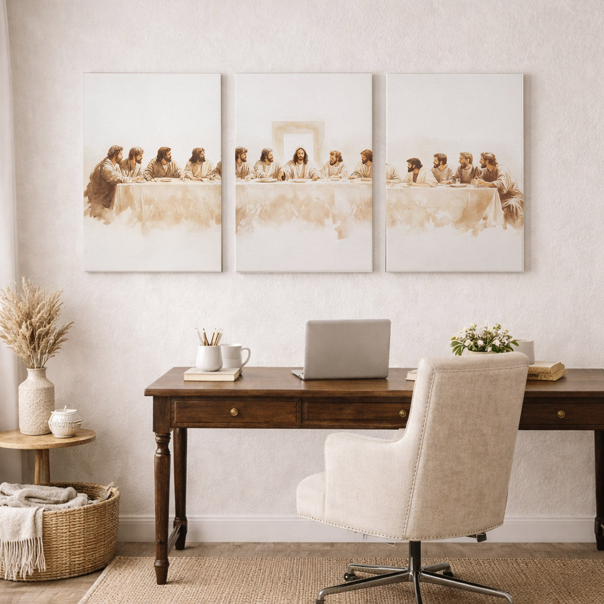 Last Supper Minimalist Christian Wall Art Poster/Canvas Set