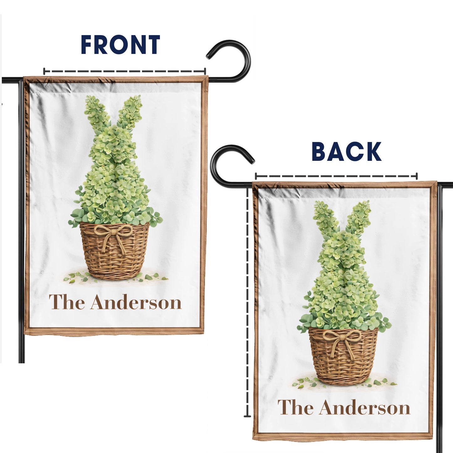 Personalized Easter Garden Flag – Custom Family Name Christian Spring Outdoor Decor