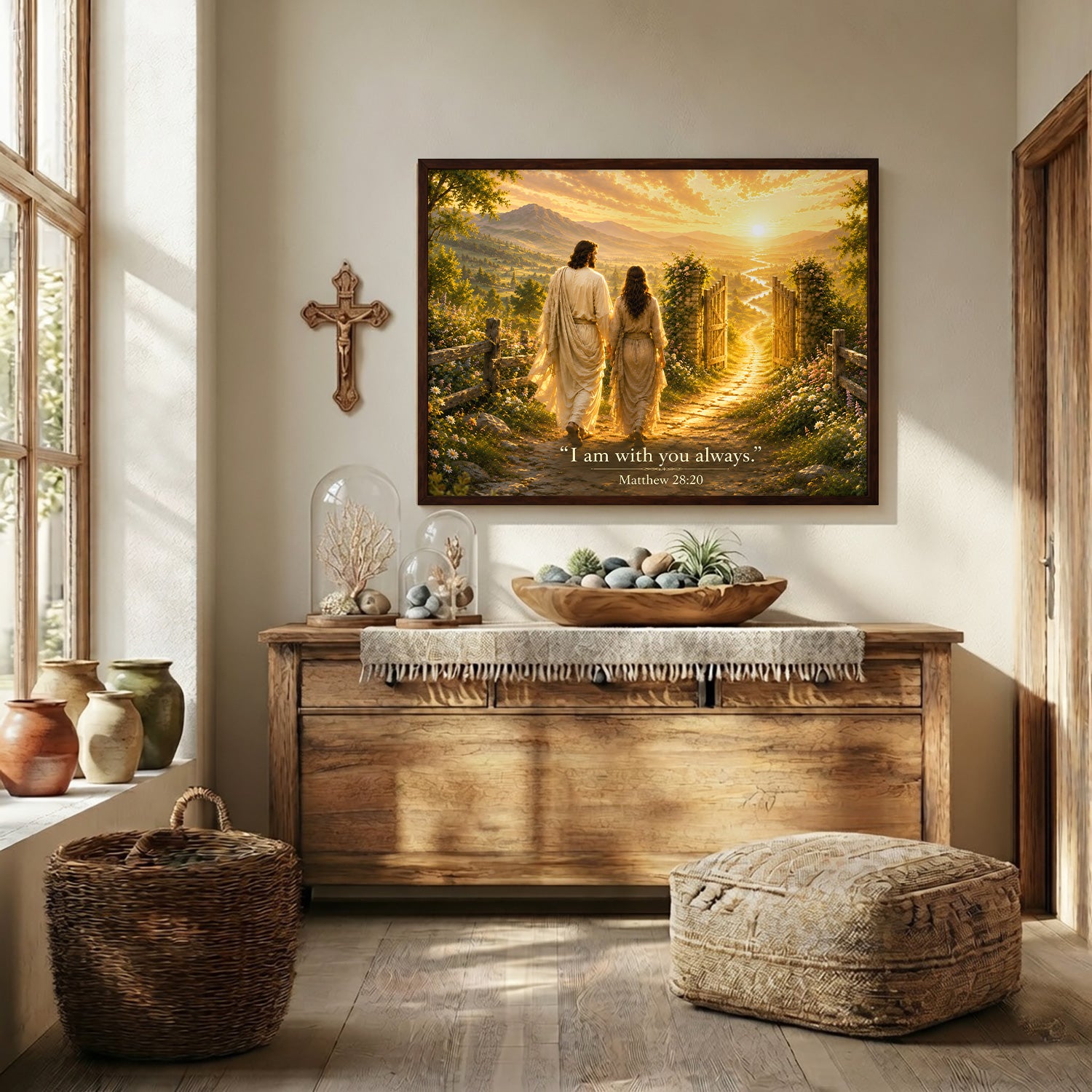 I Am With You Always Matthew 28:20 Christian Wall Art Poster/Canvas