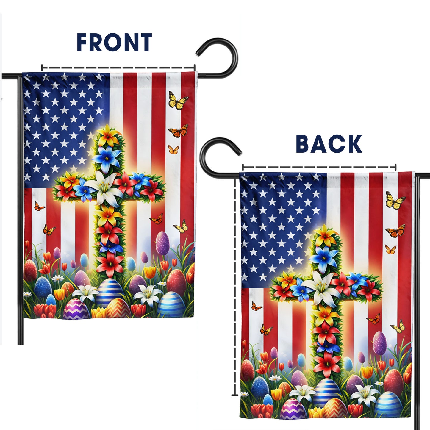 Easter Cross Flag – Celebrating Resurrection and Freedom