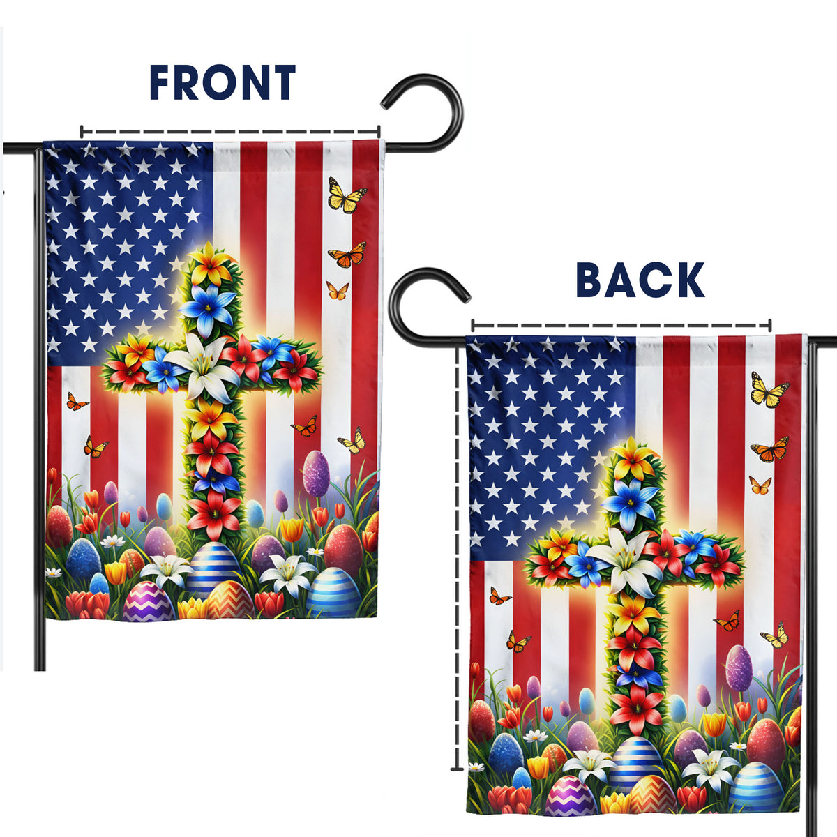 Easter Cross Flag – Celebrating Resurrection and Freedom