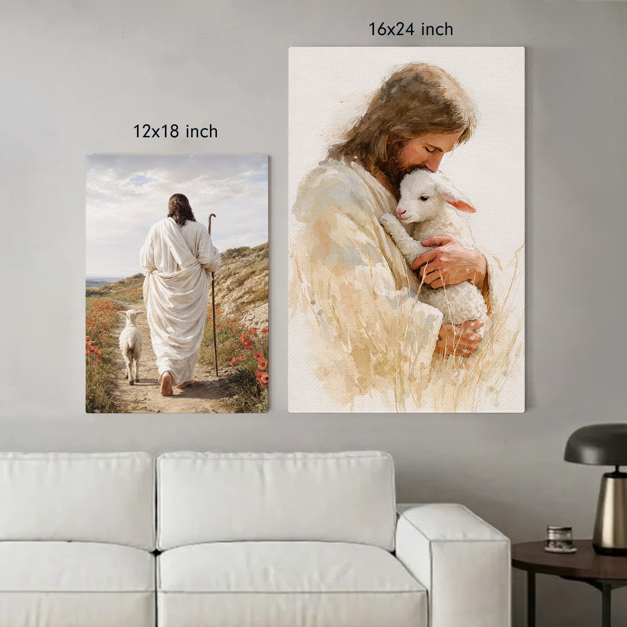 The Good Shepherd Jesus Christ Wall Art Set – Faith and Guidance