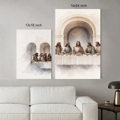 Modern Minimalist Last Supper Triptych Art Poster/Canvas Set