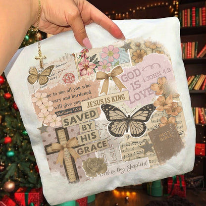 Christian Scrapbook Save by his Grace - Christian Doodle - Unisex Tshirt / Hoodie / Sweatshirt