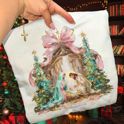 Retro Nativity Scene Christmas – Holy Family Art – Unisex Tshirt / Hoodie / Sweatshirt