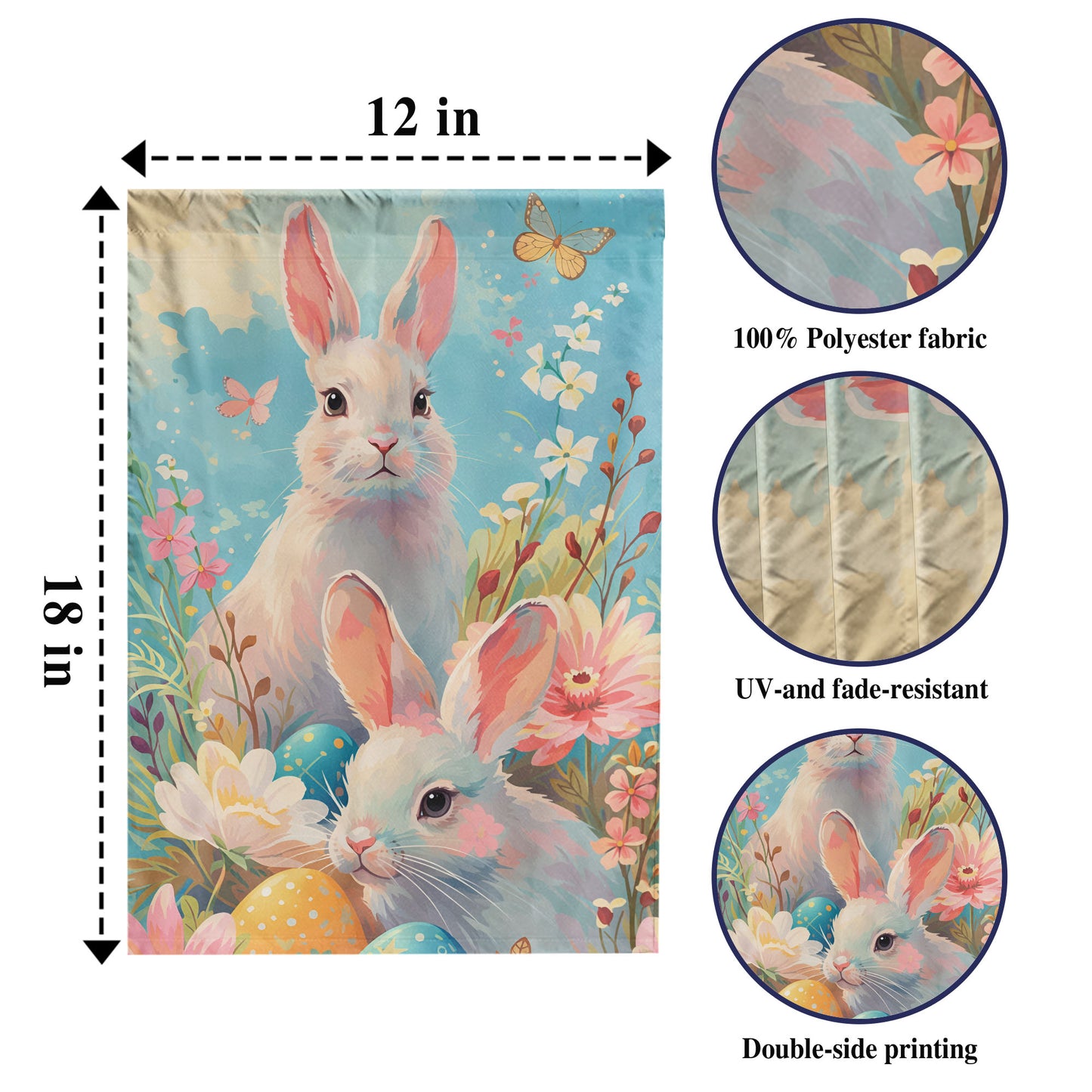 Easter Bunny Garden Flag – Celebrate Spring and New Beginnings