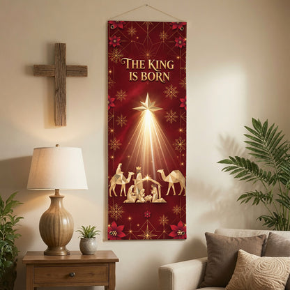 Glory to God Nativity Christmas Banner Set – Christian Holiday Hanging Decor
