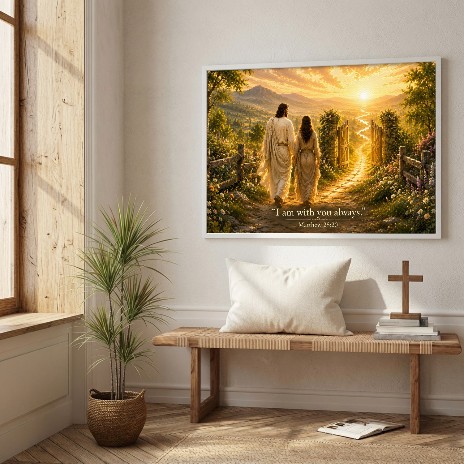 I Am With You Always Matthew 28:20 Christian Wall Art Poster/Canvas
