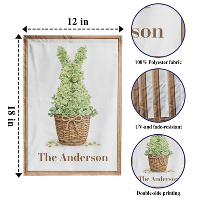 Personalized Easter Garden Flag – Custom Family Name Christian Spring Outdoor Decor