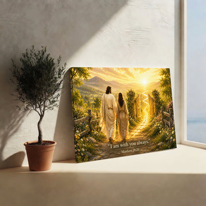 I Am With You Always Matthew 28:20 Christian Wall Art Poster/Canvas