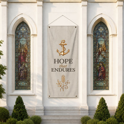 Christian Faith & Hope Banner Set – Elegant Religious Hanging Decor