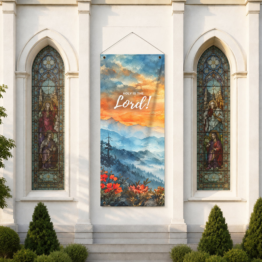 Christian Faith & Scripture Watercolor Banner Set – Inspirational Reli ...