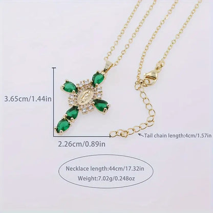Rainbow Faith Cross Necklace