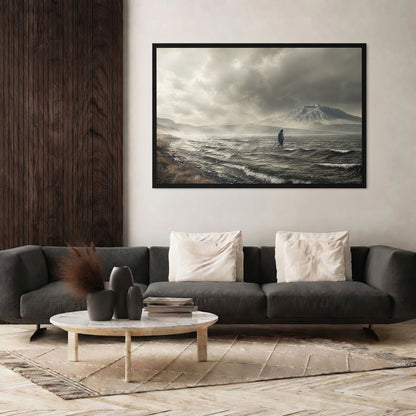 Jesus Walking on Stormy Waters Christian Wall Art Poster/Canvas