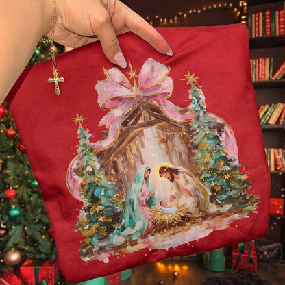 Retro Nativity Scene Christmas – Holy Family Art – Unisex Tshirt / Hoodie / Sweatshirt