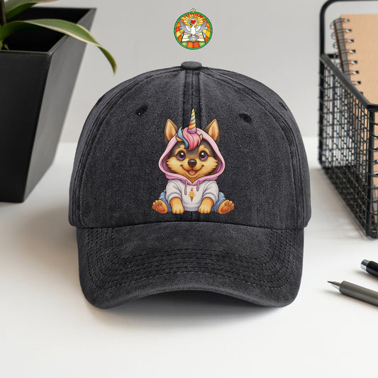 Unicorn Dog Baseball Cap - Magical Pet Lover Hat