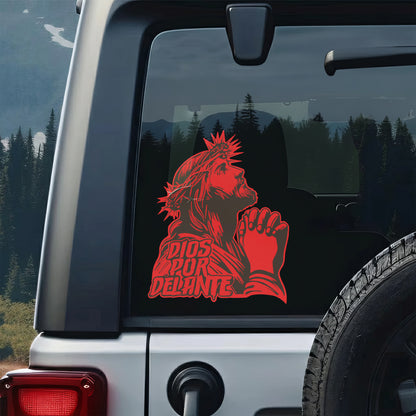 Dios Por Delante Decal Large Graphic for Trucks, Cars, Walls