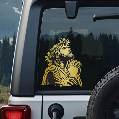 Praying Jesus Decal - Large Graphic for Trucks, Cars, Walls