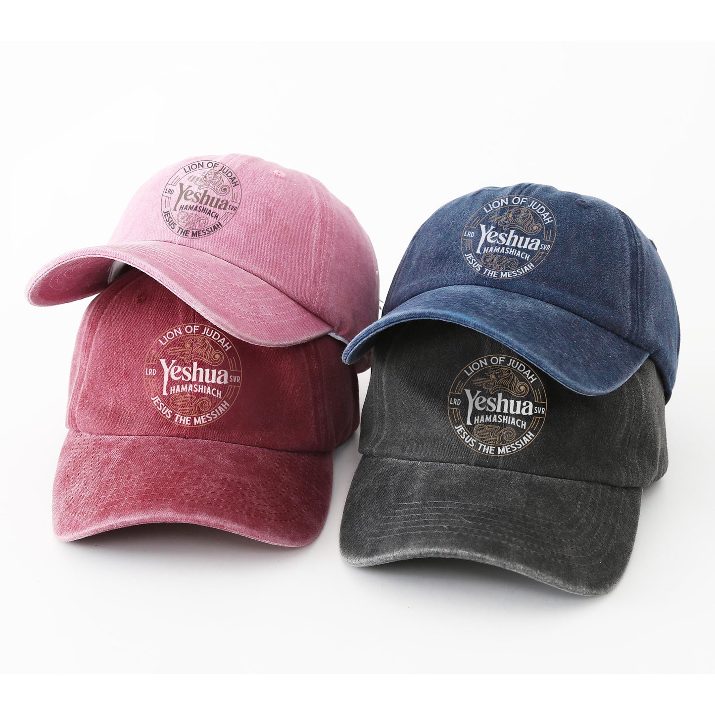 Lion of Judah Yeshua Hamashiach Embroidered Baseball Cap - Premium Christian Faith Hat