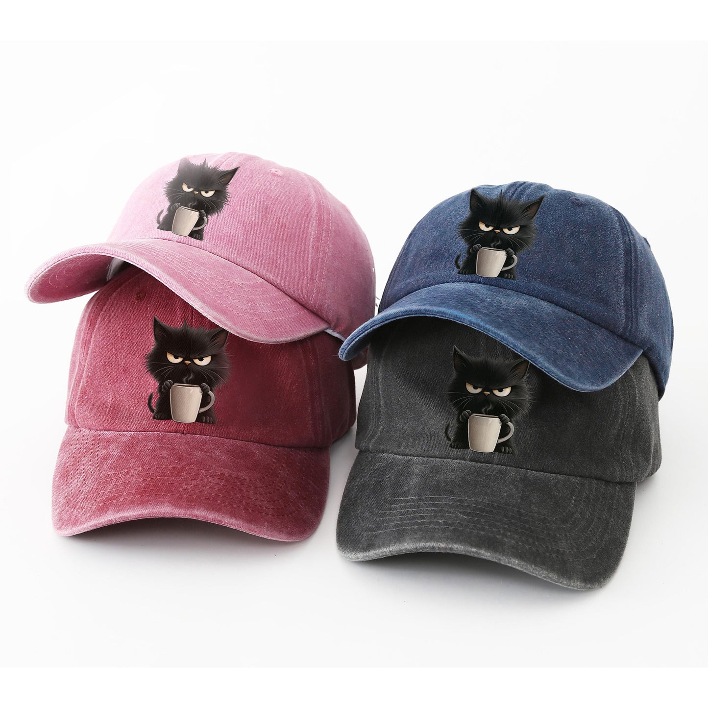 Grumpy Cat Coffee Baseball Cap - Funny Coffee Lover Hat