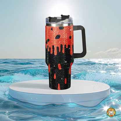 "Bitch" Dripping Bling Diamond Tumbler 40oz - Sparkling Bold Statement Rhinestone Cup